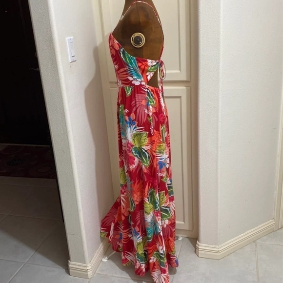 EXPRESS FLORAL MAXI DRESS FOR SUMMER SIZE MEDIUM - Picture 4 of 11